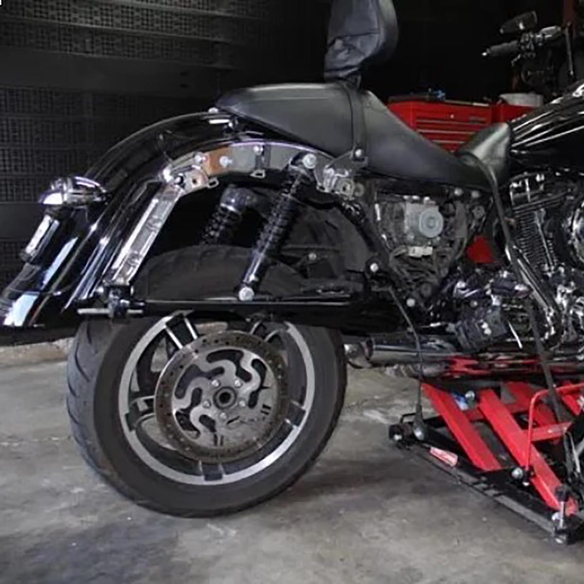 Removing and Installing the Rear Wheel on a Harley Touring Bike